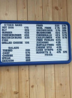 Miller's Hoagies menu