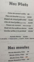 Cafe des Dunes menu