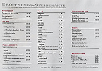 Bachmayrs Clubhaus menu