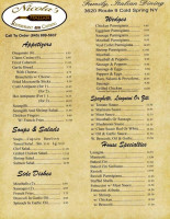 Nicola's Italian And Catering menu