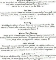 Jesse's Tavern menu