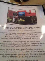 Watermen's Inn menu