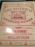 Riverway Lobster House menu