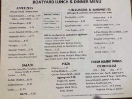 Boat Yard menu