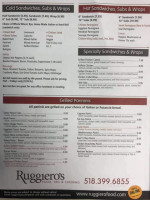 Ruggiero's Socha Plaza Deli menu