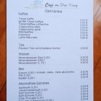 Café-bistro Drei König Kiebingen menu