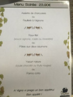 A Cantina menu