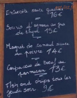 Bar Restaurant Chez Isa menu