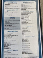 Miss Monticello Diner menu