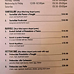 Rialto Gallery Restaurant menu