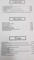 Big E's menu