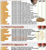 Casa Presto menu