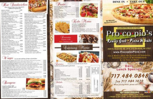 Procopio's Pizza menu