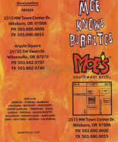 Moe's Southwest Grill menu