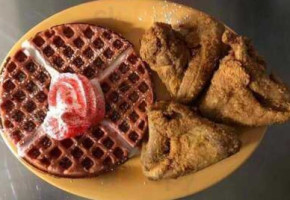 Velma Jeans Waffle And Chicken food