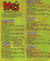 Moe's Southwest Grill menu