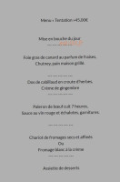 Le Valjoly menu