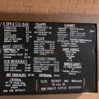 Dragging Canoe Coffee Traders menu