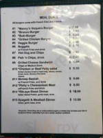 Manny's Cowboy Burgers menu