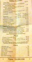 Pagley's Pasta More menu