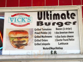 Vick's Famous Hamburgers food