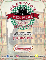 Argento's Pizza Palace menu