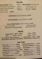 Country Diner menu