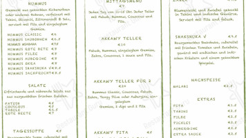 Akkawy menu