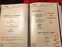 Auberge de la Mue menu