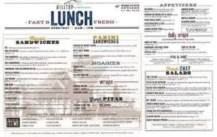 Spiro's Hilltop Fish Fare Steakhouse menu