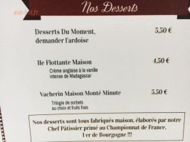 O Berges Du Lac menu