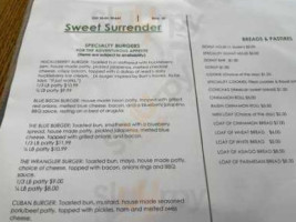 Sweet Surrender Breads & Confections menu