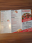 Pizzeria La Mirage menu