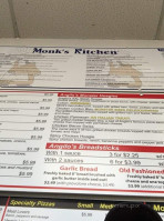 Monk's Kitchen Angilo's Pizza menu