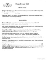 Waltz Creamery Farm House Cafe menu