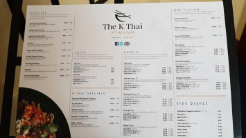 K Thai menu