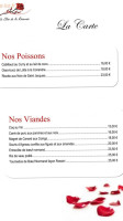 Le Clos De La Roseraie menu