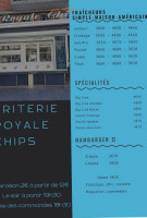 Friterie Royale Chips menu