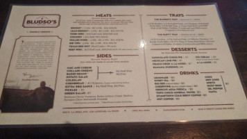 Bludso's Que menu