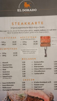 El Dorado Steakhouse menu