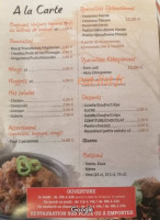 Chez Amina menu