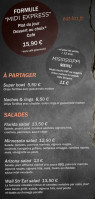 Wallstreat Bar/restaurant Grenoble menu