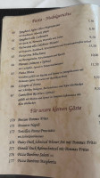 Albachiara menu