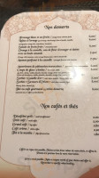 La Gazelle d'or menu