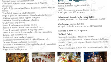 Villa Bevilacqua menu