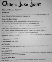 Ollie's Juke Joint And Cafe menu