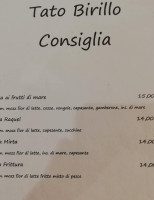 Tato Birillo Pizzeria Trattoria menu