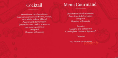 L’epicerie Italienne menu