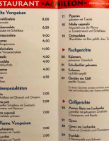 Achileon menu