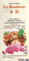 Le Bonheur menu